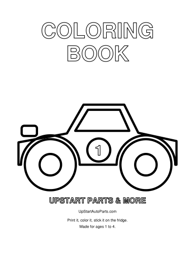 The first page of the coloring book for small children